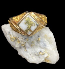 Oro Cal Gold Quartz Ring - RM1083NQ - 11