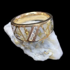 Oro Cal Gold Quartz Ring - RM883D20Q - 12