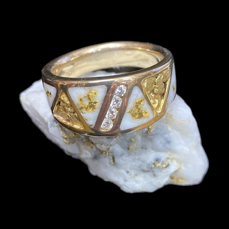 Oro Cal Gold Quartz Ring - RM883D20NQ - 12