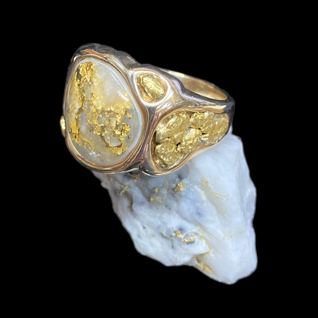 Gold Quartz Ring - RM518Q -(G5) size 10.75