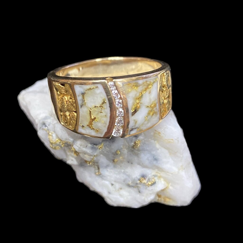 Oro-Cal Gold Quartz Ring - RMDL58D15NQ - 11