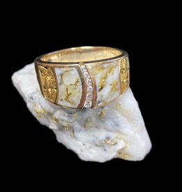 Oro-Cal Gold Quartz Ring - RMDL58D15NQ - 11