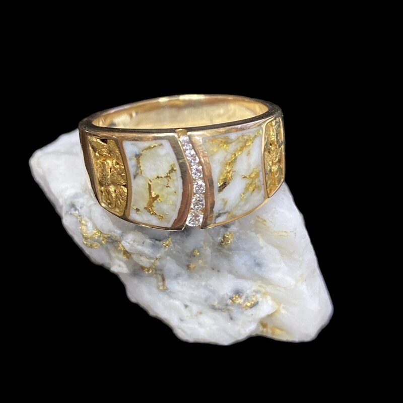 Oro-Cal Gold Quartz Ring - RMDL58D15NQ - 11