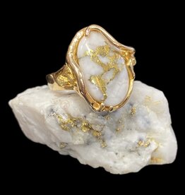 Oro Cal Gold Quartz Ring - RL232LQ -7.5