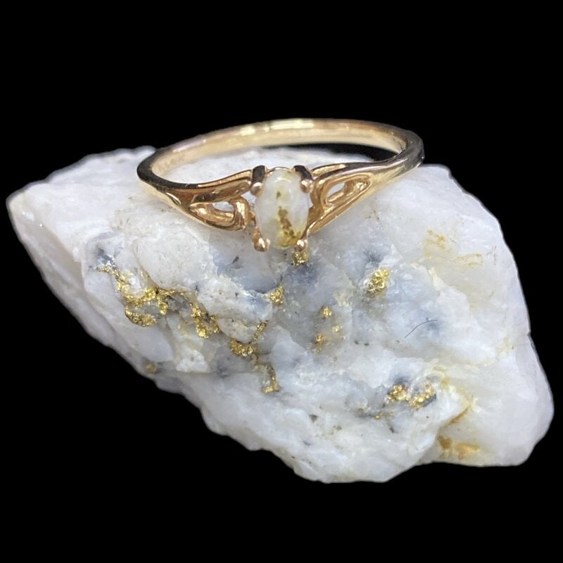 Gold Quartz Ring RL788Q 7