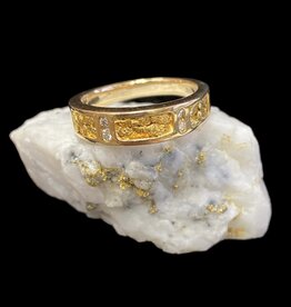 Gold Quartz Ring- RL733D8N - 7