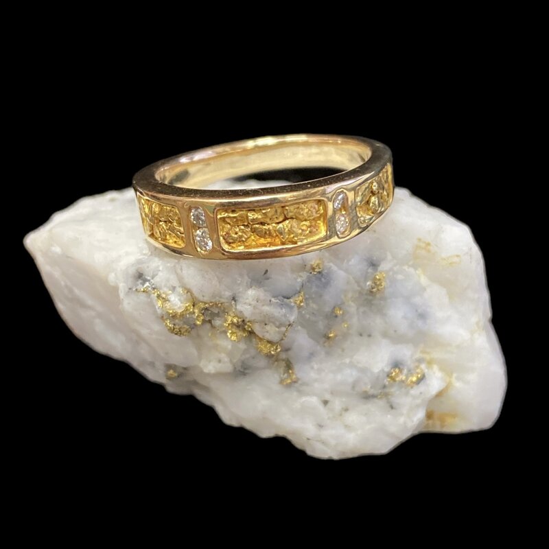 Gold Quartz Ring- RL733D8N - 7