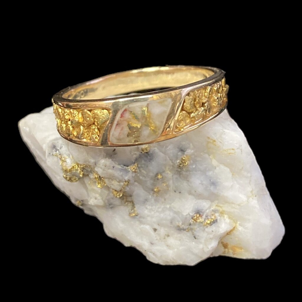 Gold Quartz Ring - RMBS24Q - 12.75