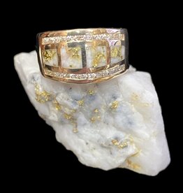 Gold Quartz Ring RL1075DQ-(G3) size 6.5