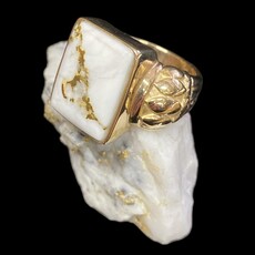 Oro Cal Gold Quartz Ring - RL1039Q - 8