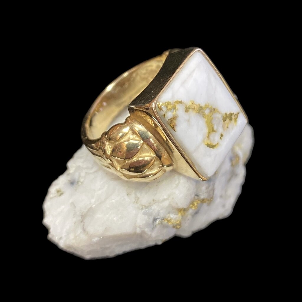Oro Cal Gold Quartz Ring - RL1039Q - 8