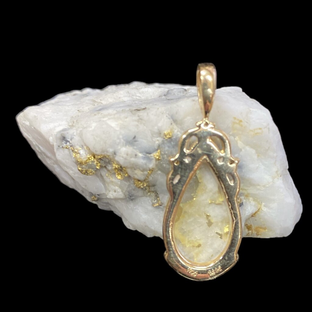 Oro Cal GOLD QUARTZ PENDANT _ PN1132DQ  .05CT