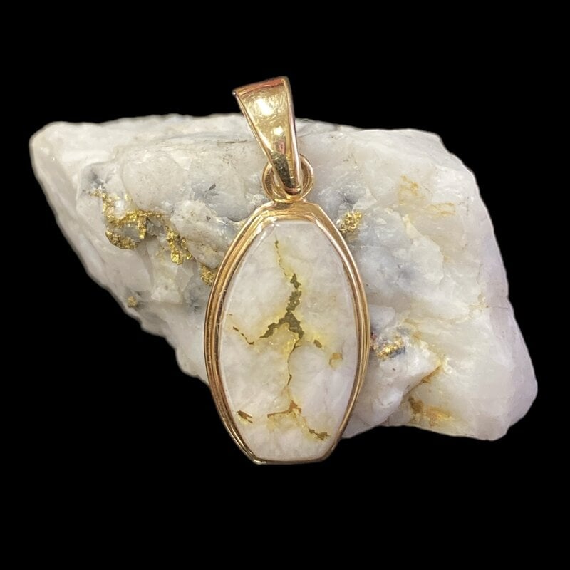 Oro Cal Gold Quartz Pendent  PP1344Q (G3)