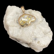 Gold Quartz Bear Pendant PBR1SHQX (G4)