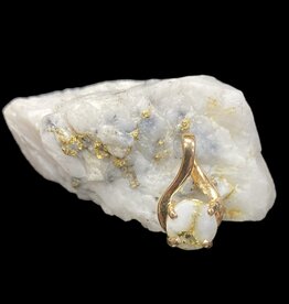 Gold Quartz Pendant - PN895Q