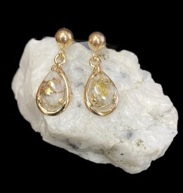 Gold Quartz Earrings EN442Q/PD (G4)