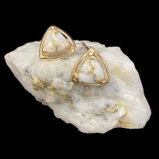 Oro Cal Gold Quartz Earrings EN441Q