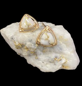 Oro Cal Gold Quartz Earrings EN441Q