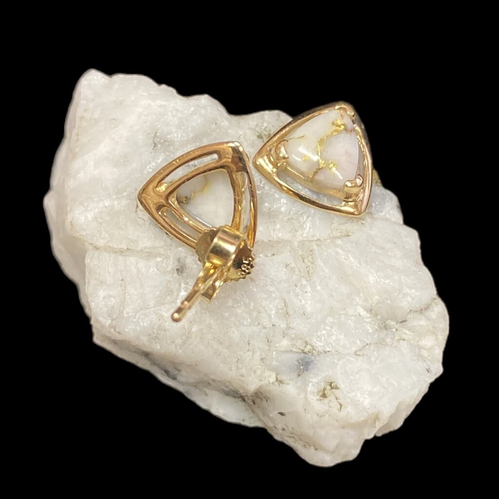 Oro Cal Gold Quartz Earrings EN441Q