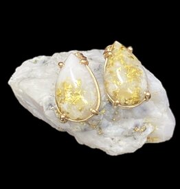 Oro-Cal Gold Quartz Earrings (G3)  E17*11Q