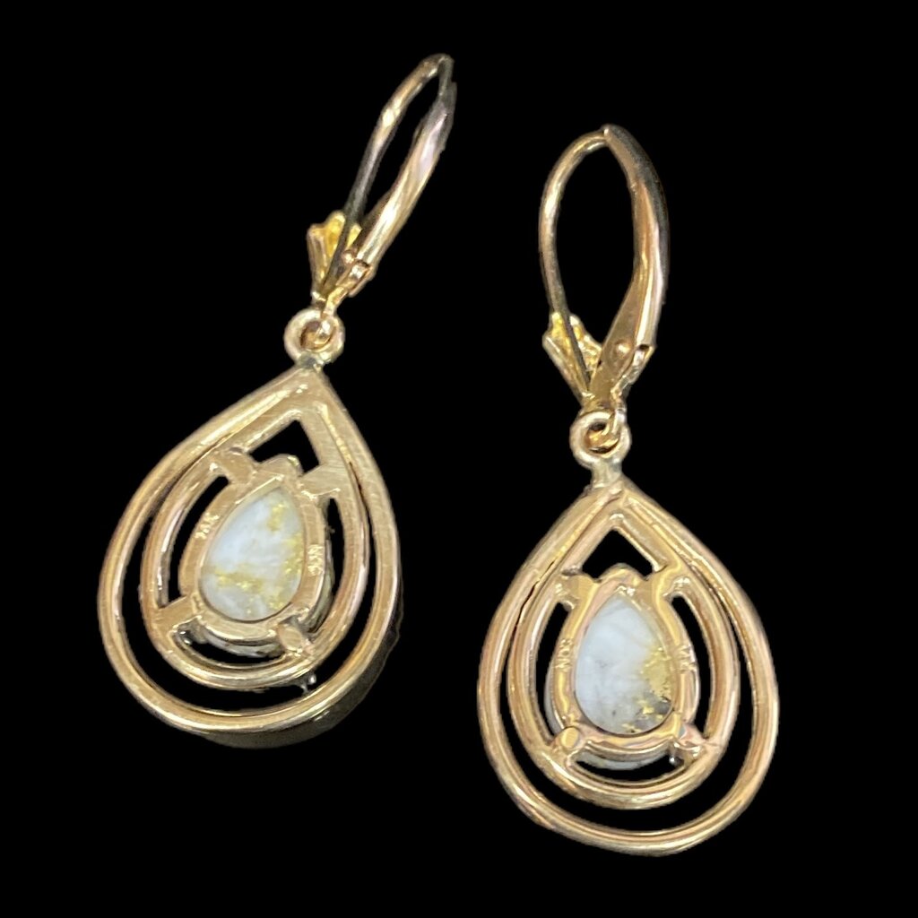 Gold Quartz Earrings EN1076XSQ/LB (G3)