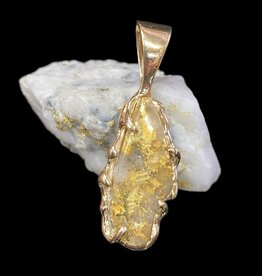 Gold Quartz Pendant PFFQ6X (G4)