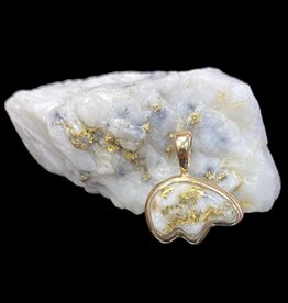 Gold Quartz Pendent PBR1MHQX-G3