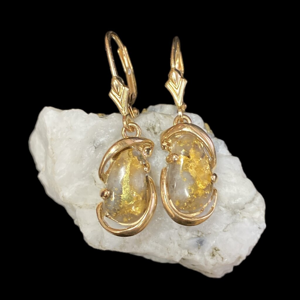 Gold Quartz Earrings EN784SQ/LB (G4)