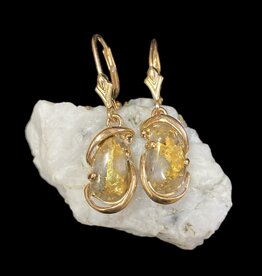 Gold Quartz Earrings EN784SQ/LB (G4)