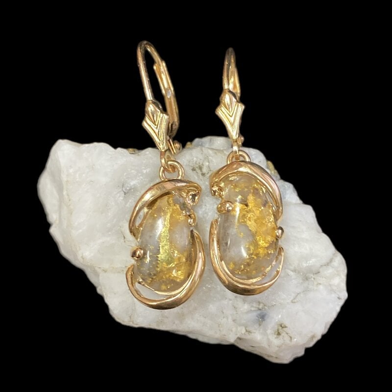 Gold Quartz Earrings EN784SQ/LB (G4)