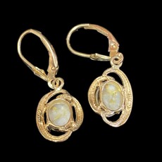 Oro Cal Gold Quartz Earrings - EN805Q/LB