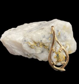 Oro Cal Gold Quartz Pendant - PN774QX