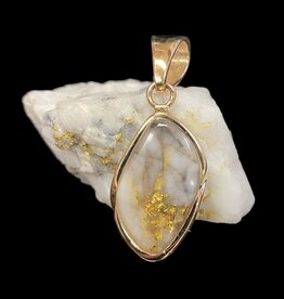 Gold Quartz Pendant- P1KQ #33 (G4)