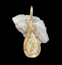 Gold Quartz Pendant PN377Q