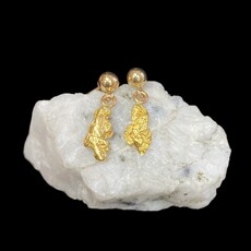 Oro Cal Gold Nugget Post Earrings  -  E9/PD