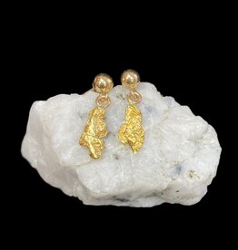 Oro Cal Gold Nugget Post Earrings  -  E9/PD