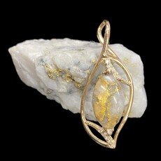 Gold Quartz Pendent PN1127DQ-(G4)  .05ct