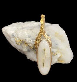 Oro Cal Gold Quartz Pendant - PN718NQX