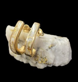 Oro Cal Gold Quartz Earrings EH36Q