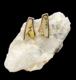 Gold Quartz Earrings - EDL129Q
