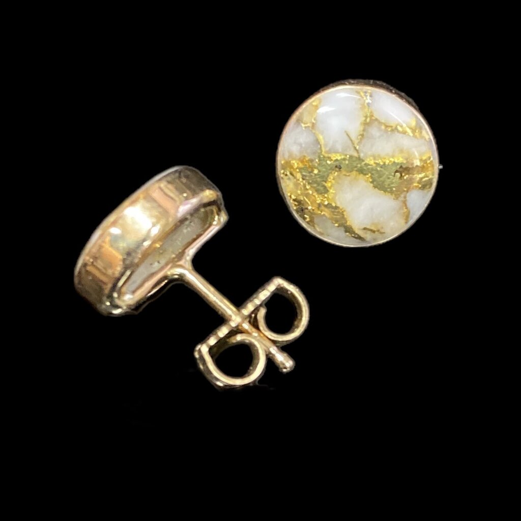 Oro-Cal Gold Quartz Earrings - EBZ10MMQ