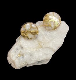 Oro-Cal Gold Quartz Earrings - EBZ10MMQ