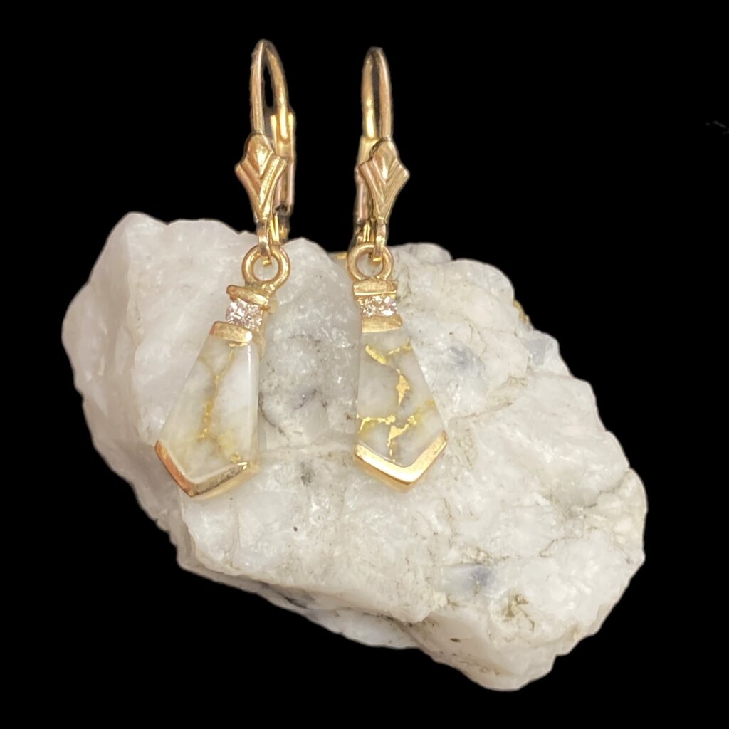 Oro Cal Gold Quartz Ears EN641D8Q/LB