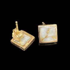 Oro Cal Gold Quartz Earrings EBS11Q