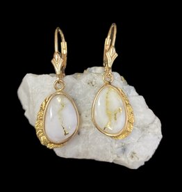 Oro Cal Gold Quartz Earrings ESC126Q/LB