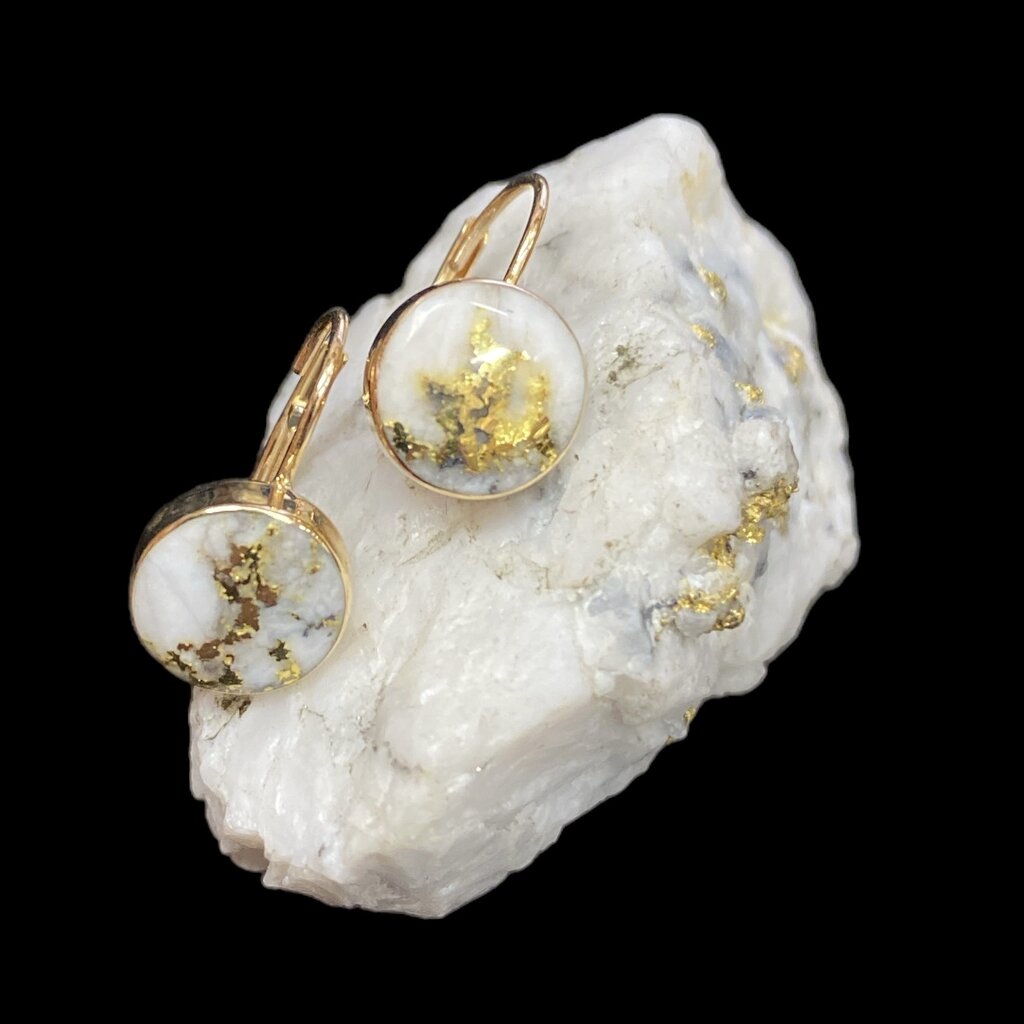 Oro Cal Gold Quartz Earrings ELBBZ8MMQ-(G4)