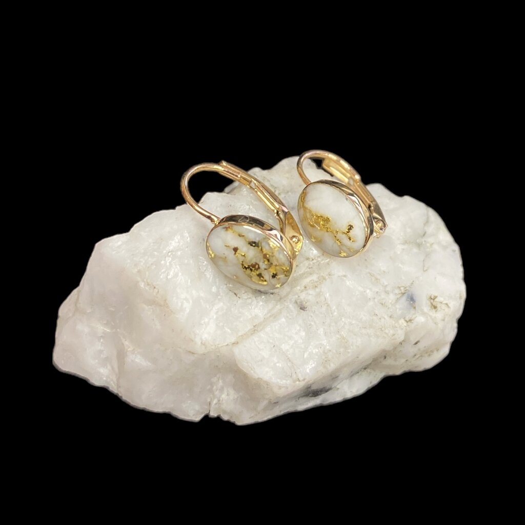 Oro Cal Gold Quartz Earrings ELBBZ8*6Q-(G3)