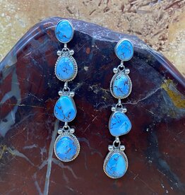 SUNWEST SILVER Golden Hills Turquoise Earrings