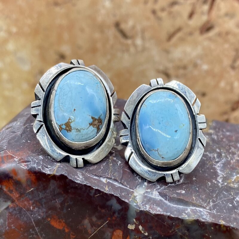 First American Traders Golden Hills Turquoise Post Earrings