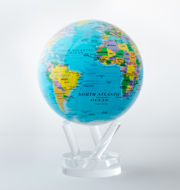 4.5" Globe Political Map Blue